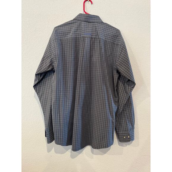 Ariat Men's Size Medium Pro Series Plaid Button Up Dress Shirt Gray - Picture 2 of 7